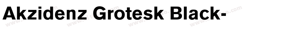 Akzidenz Grotesk Black字体转换